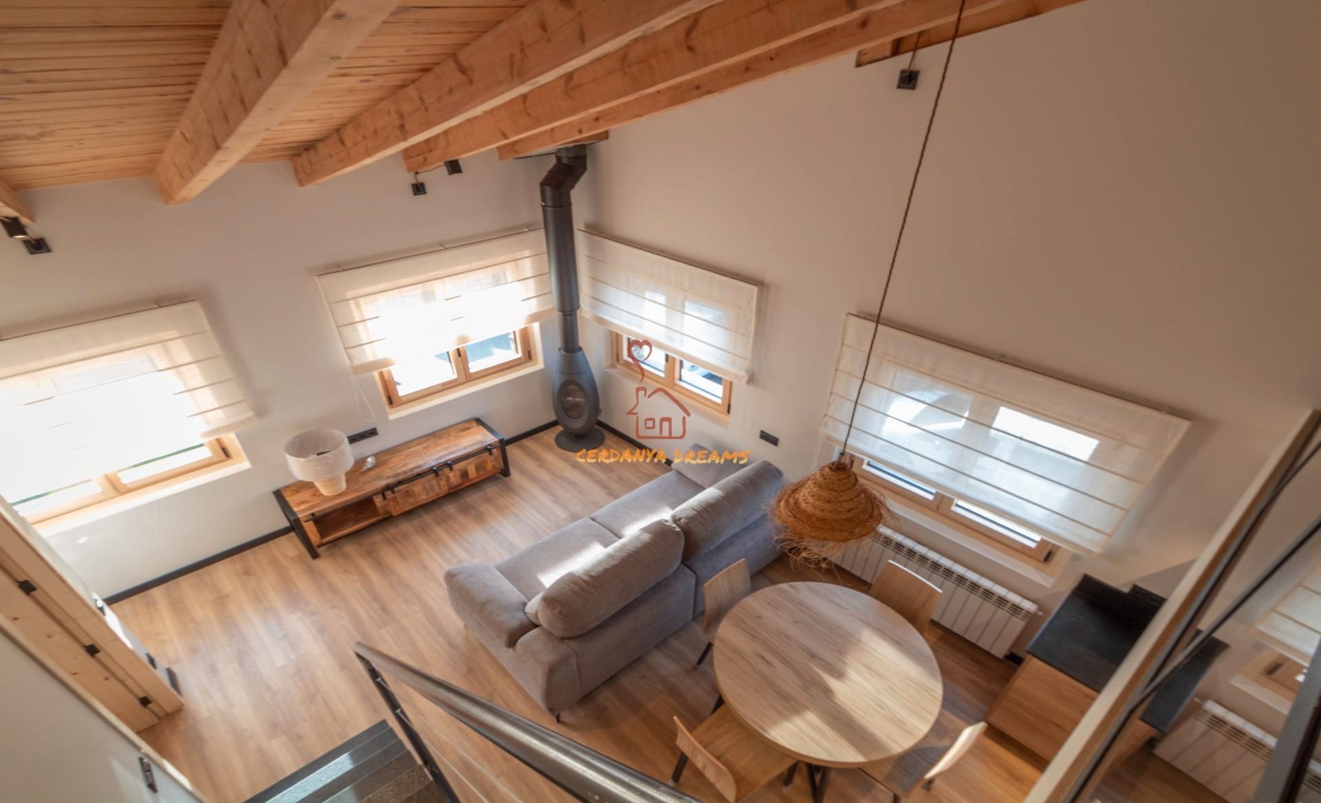 Living room of Duplex for sale in Riu de Cerdanya  with Heating, Parquet flooring and Terrace