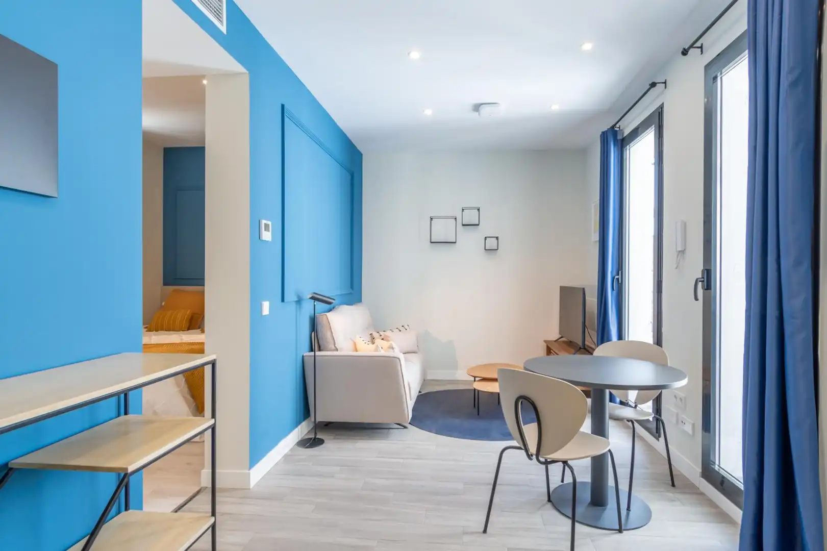 Wohnzimmer von Wohnung zur Miete in Madrid mit Klimaanlage und Möbliert