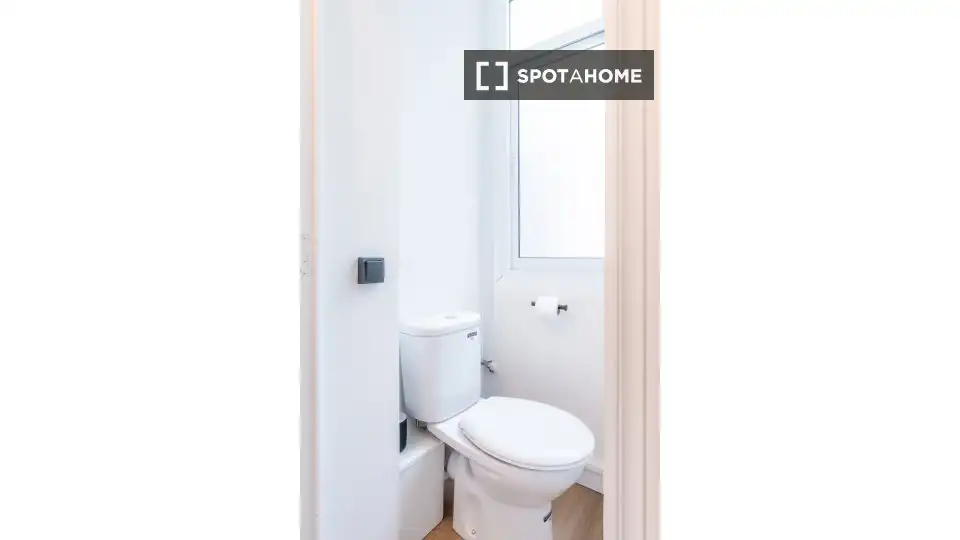 Bany de Apartament per a compartir en L'Hospitalet de Llobregat amb Aire condicionat, Terrassa i Moblat