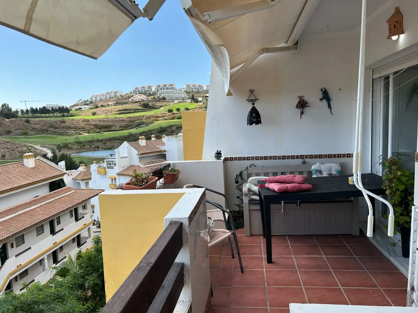 Terraza de Piso de alquiler en Mijas con Aire acondicionado y Terraza
