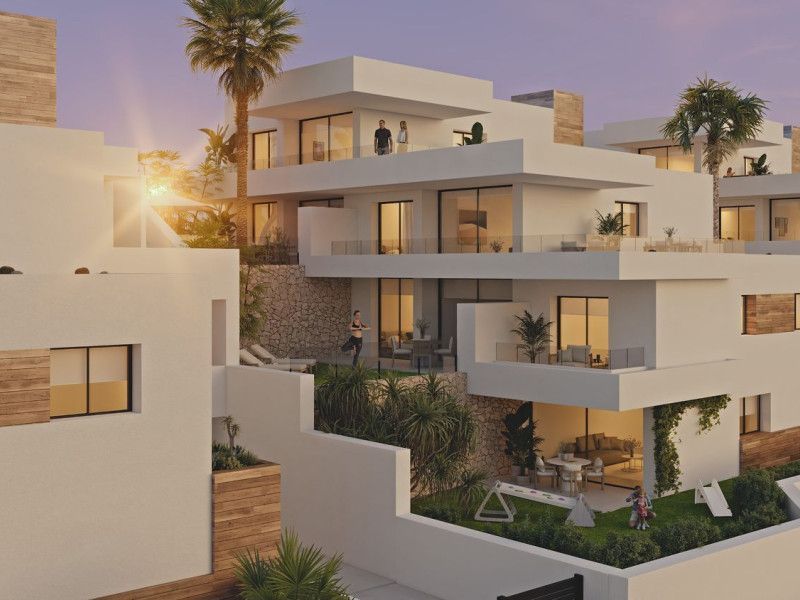 Vista exterior de Àtic en venda en Benitachell / El Poble Nou de Benitatxell amb Aire condicionat, Jardí privat i Terrassa