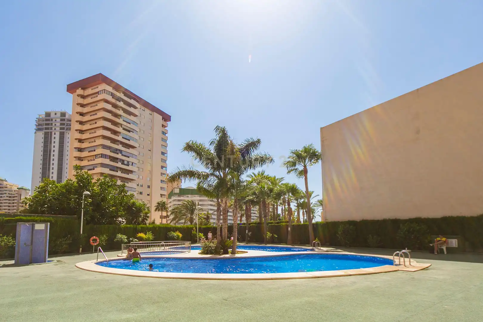 Piscina de Apartamento de alquiler en Calpe / Calp con Aire acondicionado, Lavadora y Microondas
