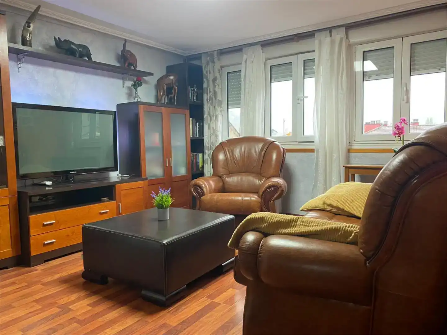 Sala d'estar de Casa adosada en venda en Mieres (Asturias) amb Balcó