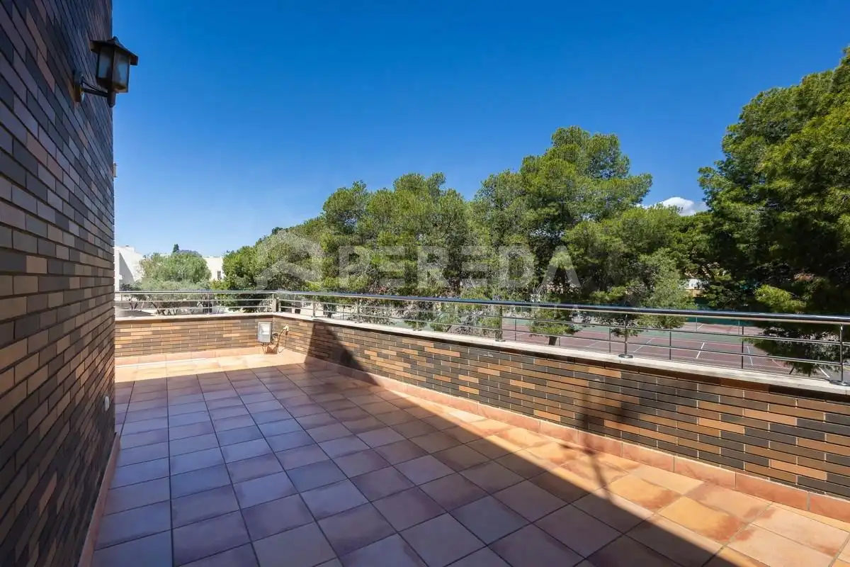 Terraza de Casa o chalet en venta en Roquetas de Mar con Aire acondicionado, Jardín privado y Piscina