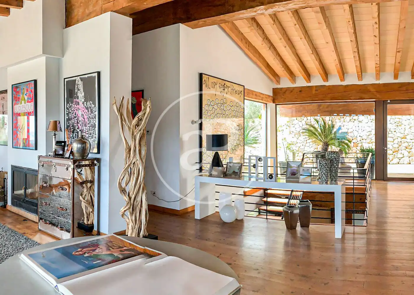 Sala de estar de Casa o chalet de alquiler en Esporles con Aire acondicionado, Calefacción y Jardín privado