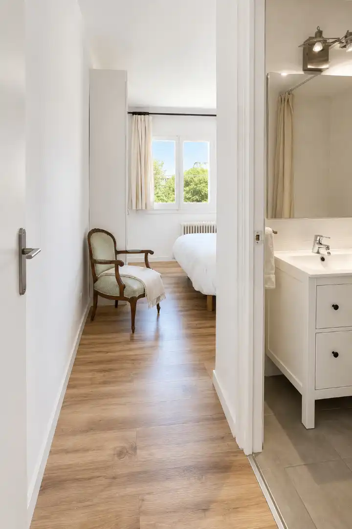 Schlafzimmer von Wohnung zum Verkauf in Figueres mit Heizung, Parkett und Terrasse