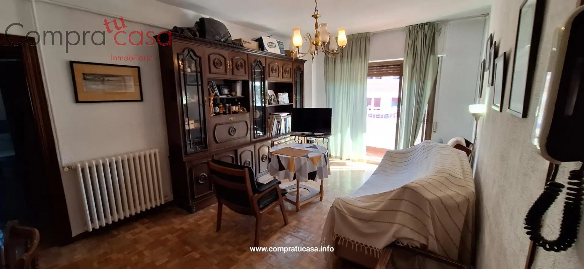 Living room of Flat for sale in Segovia  with Heating, Parquet flooring and Terrace