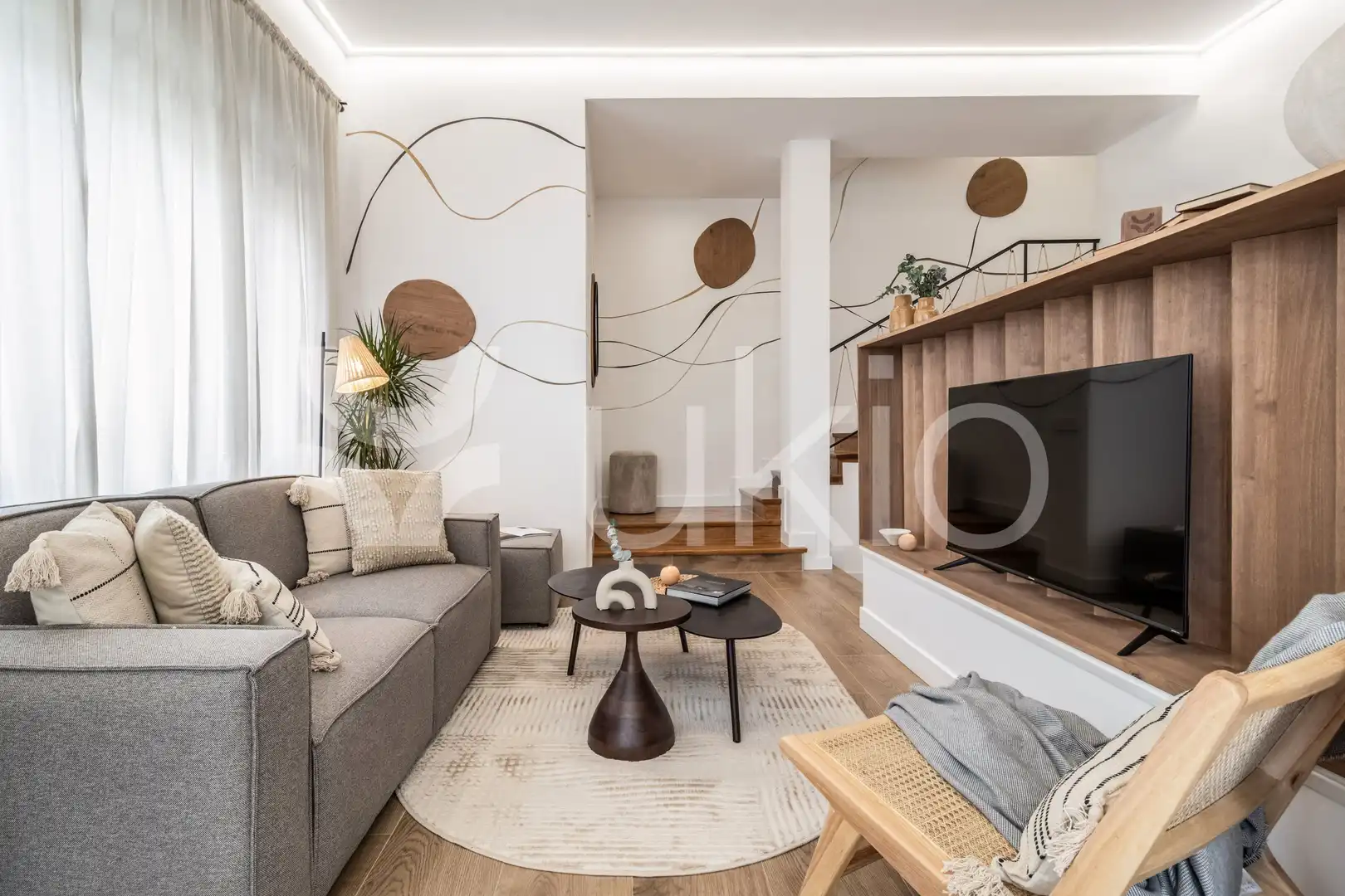 Sala d'estar de Apartament de lloguer en Madrid amb Aire condicionat, Moblat i Forn