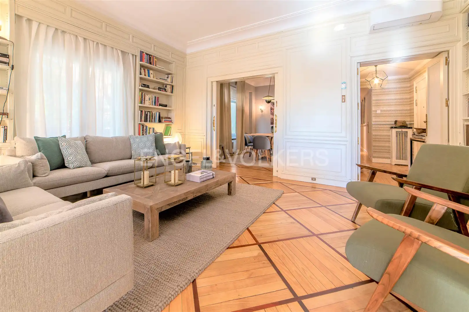 Sala de estar de Piso de alquiler en Madrid con Aire acondicionado, Calefacción y Parquet