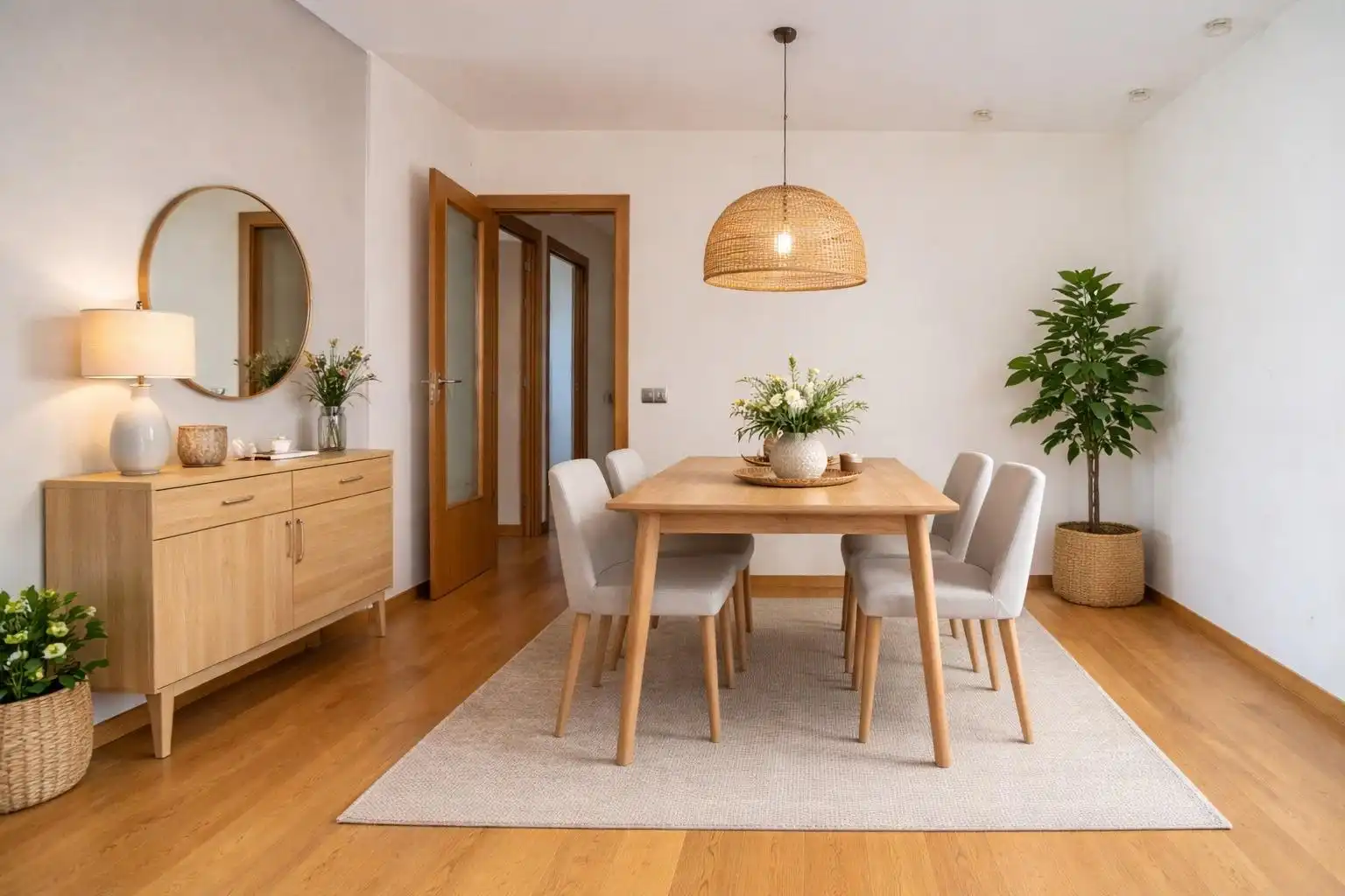 Esszimmer von Wohnung zum Verkauf in Badalona mit Heizung, Parkett und Terrasse