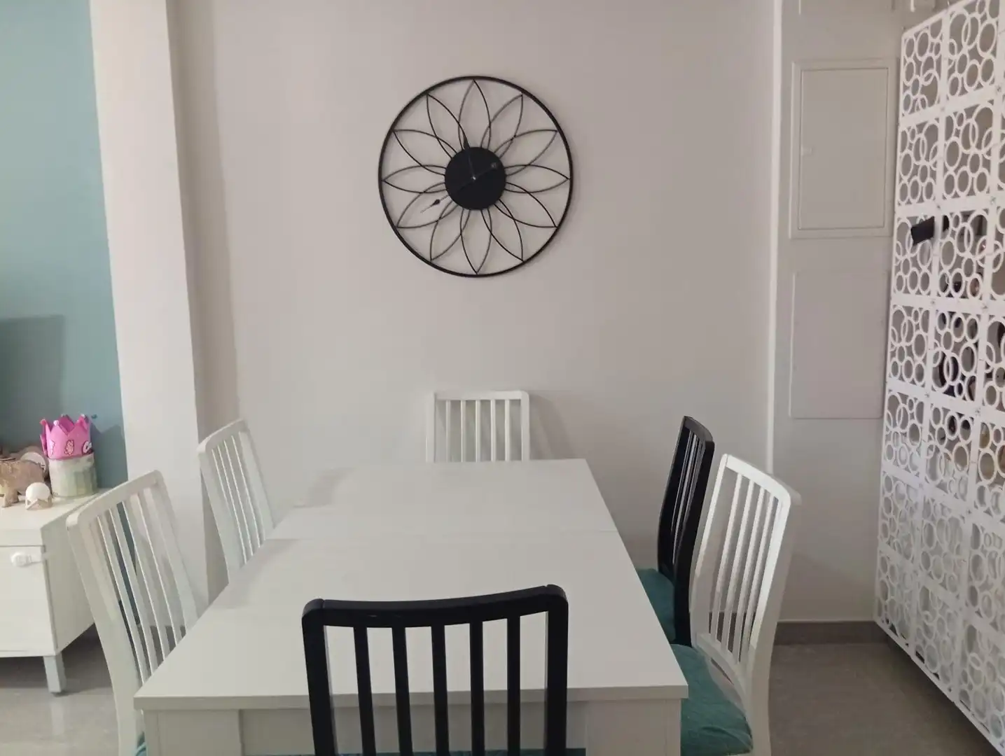 Dining room of Flat for sale in La Pobla del Duc  with Air Conditioner, Furnished and Community pool