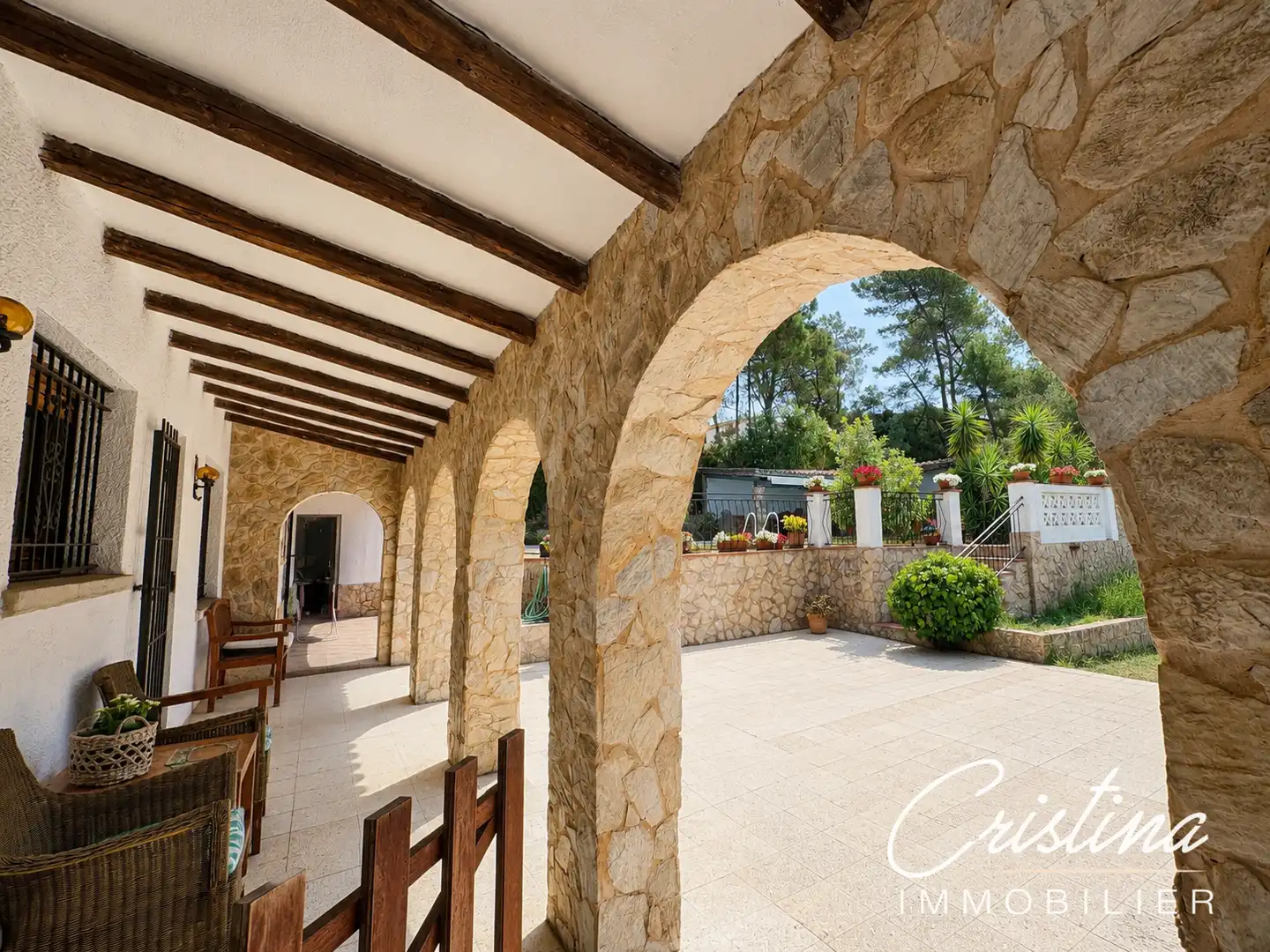 Terrassa de Casa o xalet en venda en Santa Cristina d'Aro amb Calefacció, Jardí privat i Terrassa