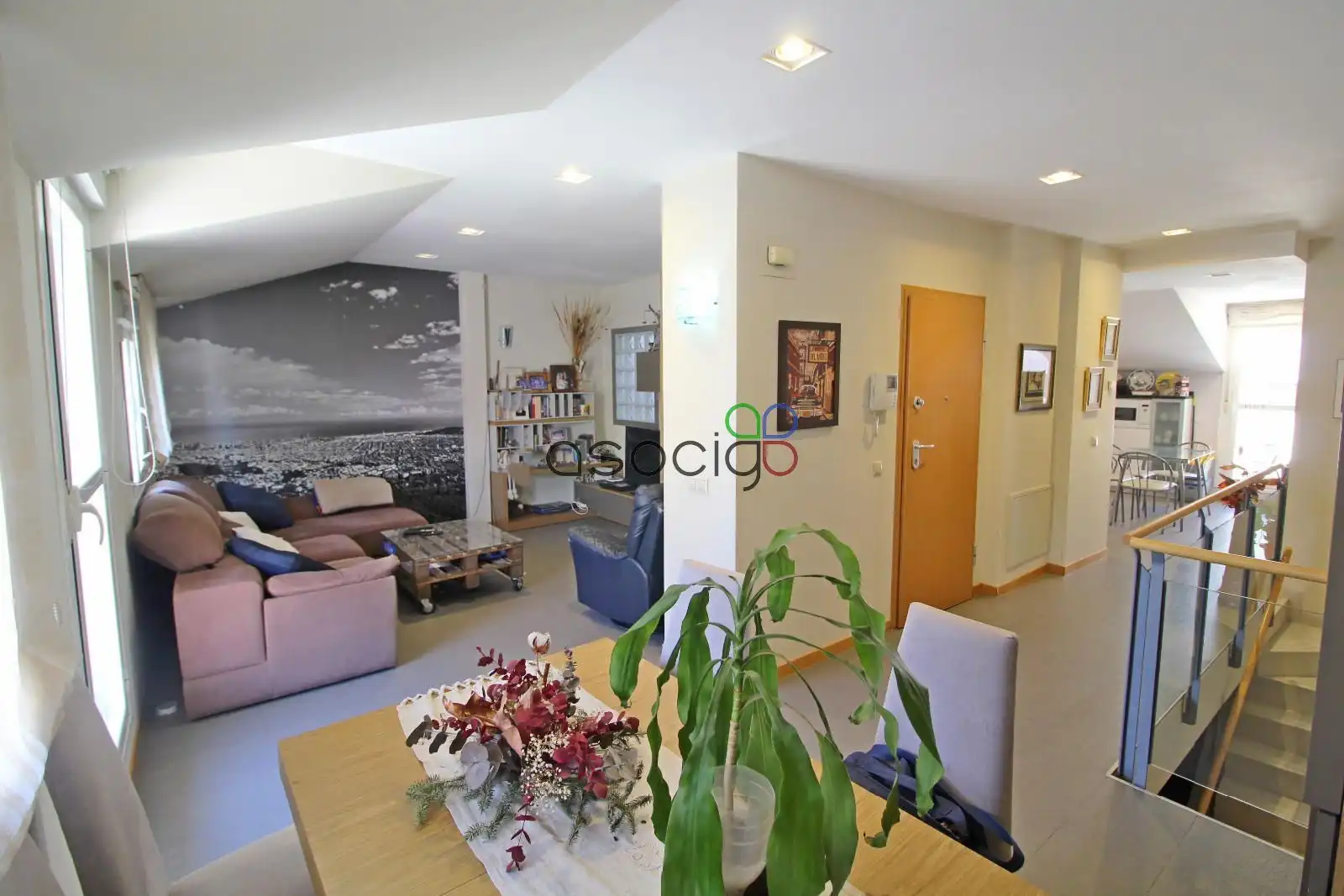 Sala de estar de Ático en venta en Guadalajara con Aire acondicionado, Calefacción y Terraza