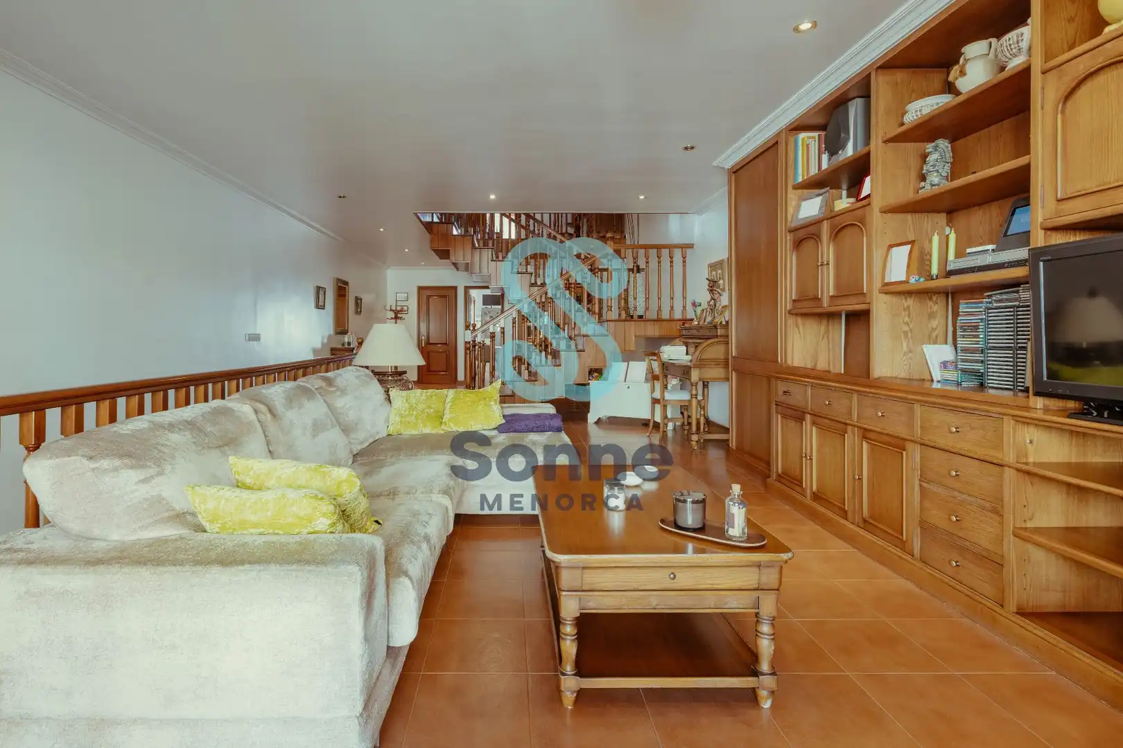 Sala de estar de Casa adosada en venta en Ferreries con Aire acondicionado y Terraza