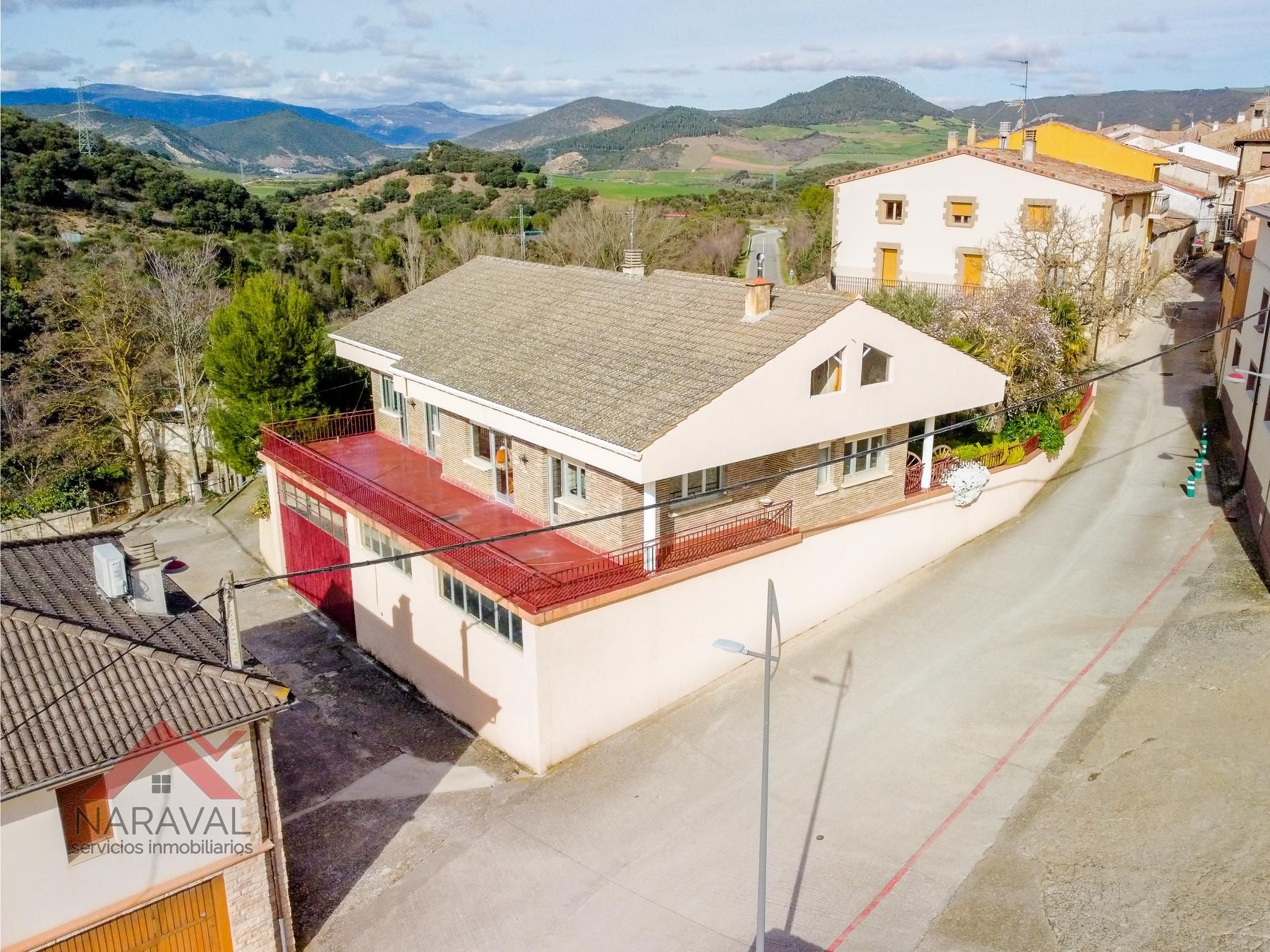 Exterior view of House or chalet for sale in Valle de Yerri / Deierri  with Air Conditioner, Heating and Private garden
