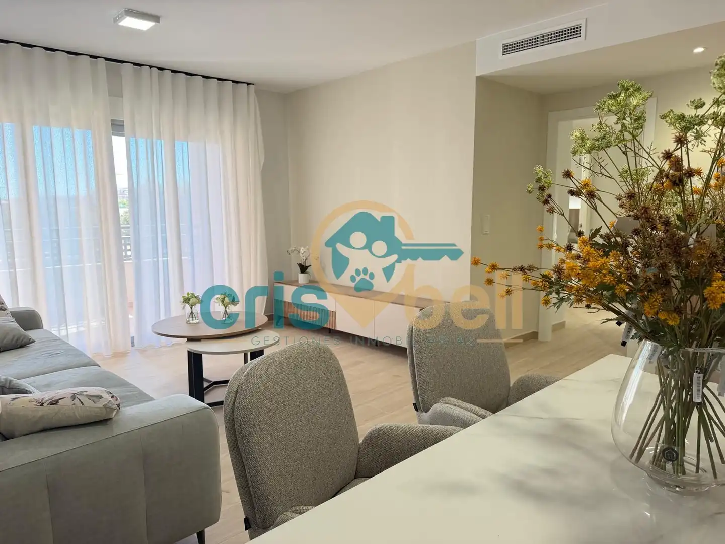 Sala de estar de Piso en venta en Lorca con Aire acondicionado, Calefacción y Jardín privado