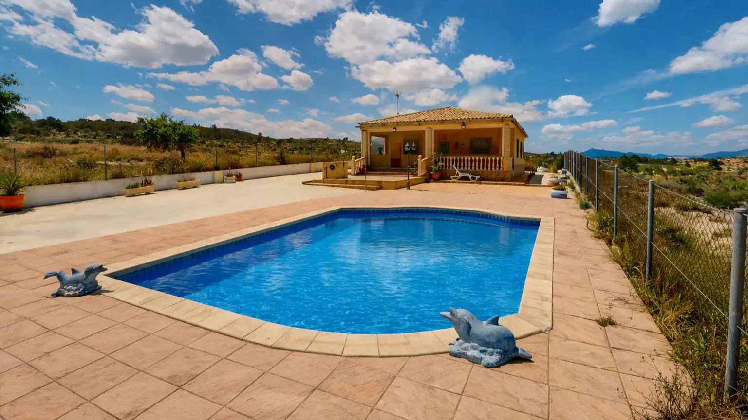 Piscina de Finca rústica en venta en Hondón de los Frailes con Aire acondicionado, Terraza y Amueblado