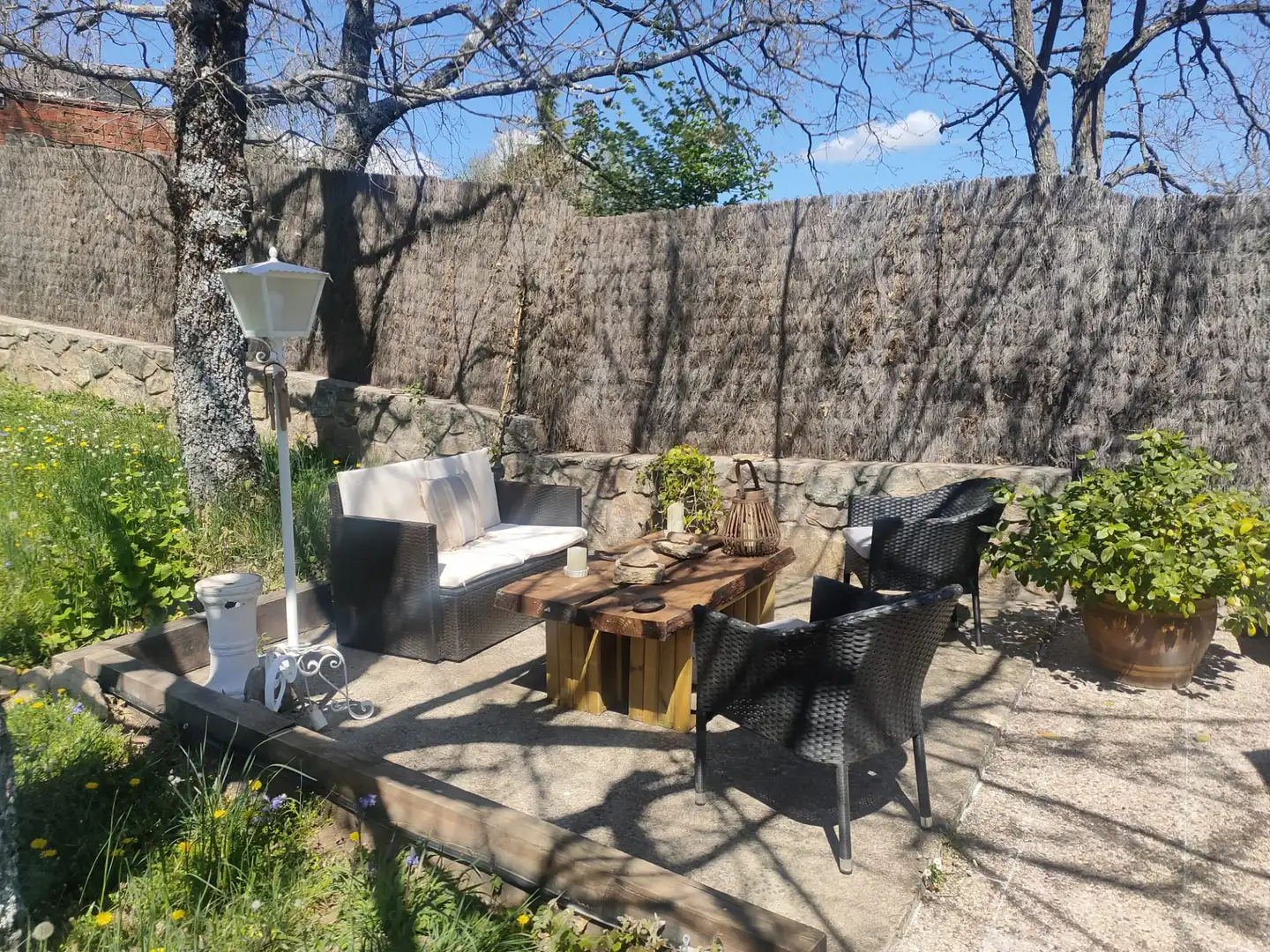 Terraza de Casa o chalet en venta en Santa María de la Alameda con Calefacción, Jardín privado y Amueblado
