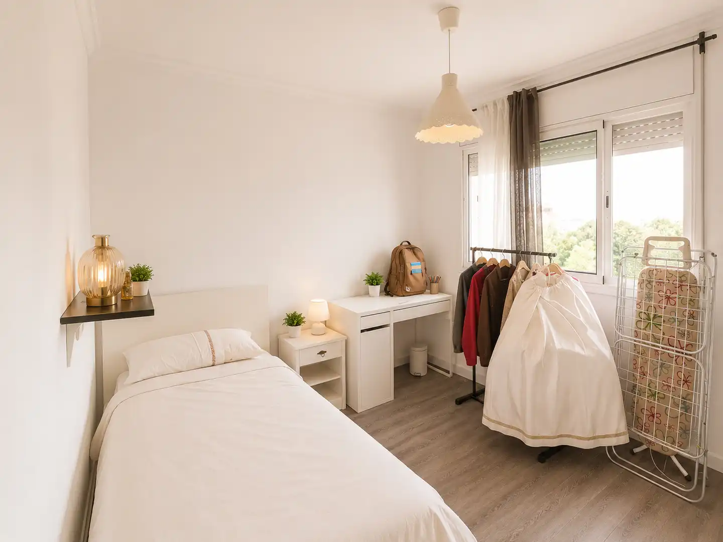 Schlafzimmer von Wohnung zum Verkauf in Terrassa mit Heizung, Parkett und Balkon