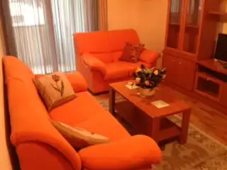 Sala d'estar de Apartament en venda en León Capital  amb Calefacció, Parquet i Terrassa