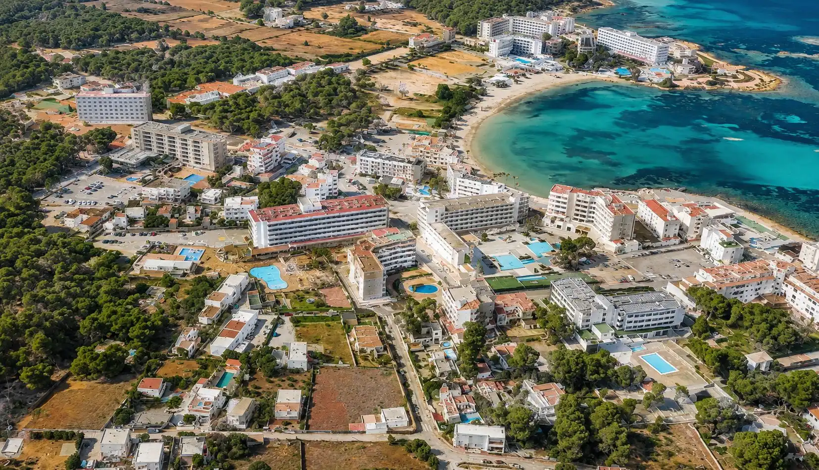 Exterior view of Apartments for sale in Santa Eulària des Riu  with Terrace, Alarm and Community pool
