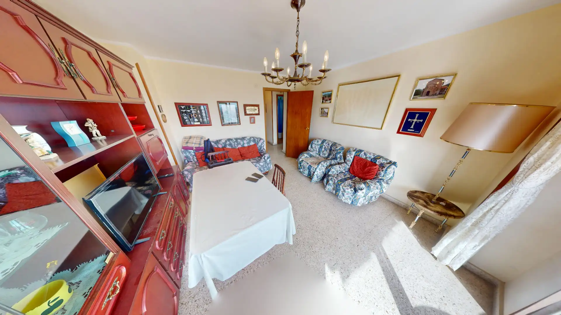 Living room of Flat for sale in Alicante / Alacant  with Parquet flooring, Terrace and Furnished