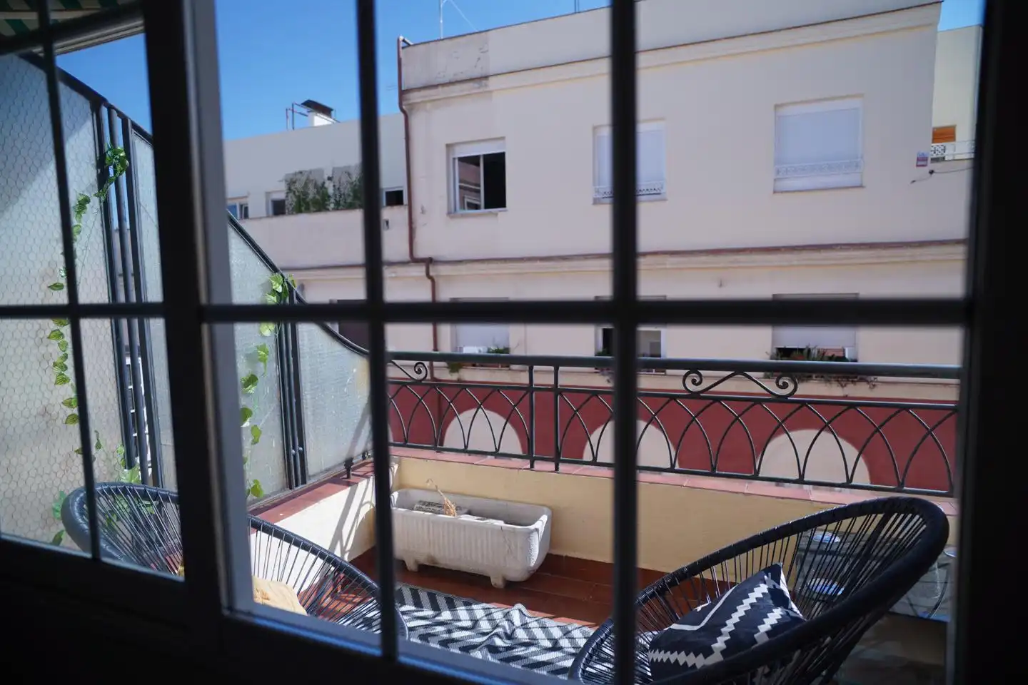 Terraza de Apartamento de alquiler en Madrid con Aire acondicionado, Calefacción y Parquet