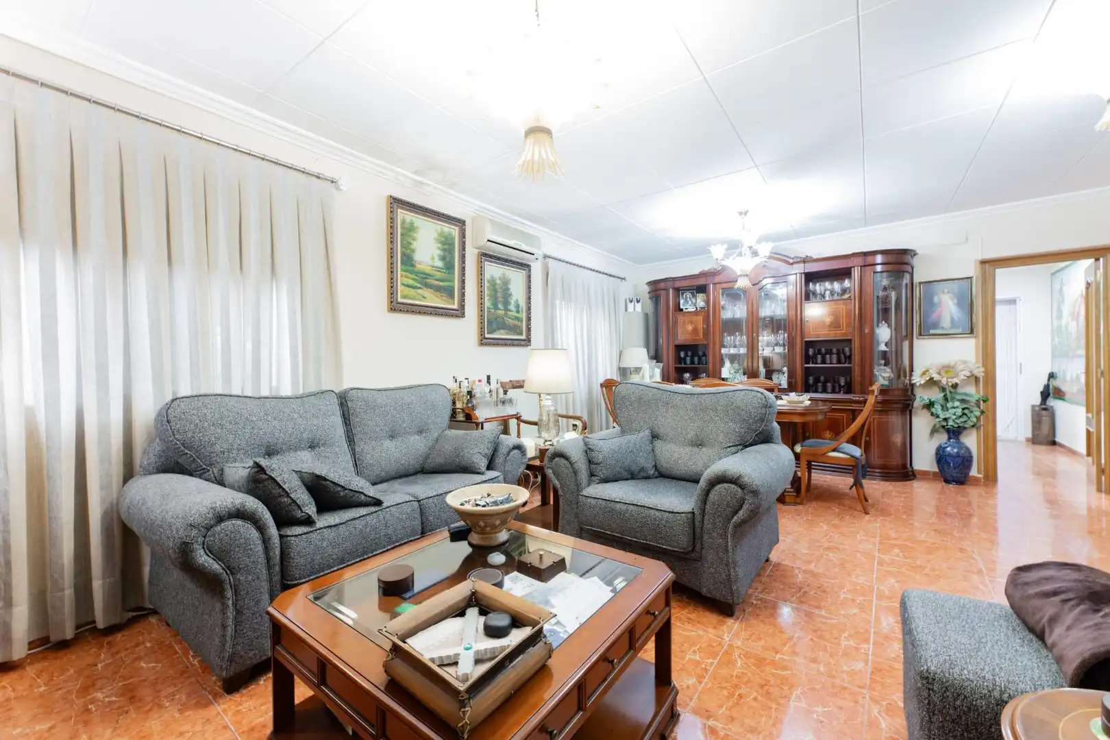 Sala de estar de Casa o chalet en venta en Turís con Aire acondicionado, Jardín privado y Terraza