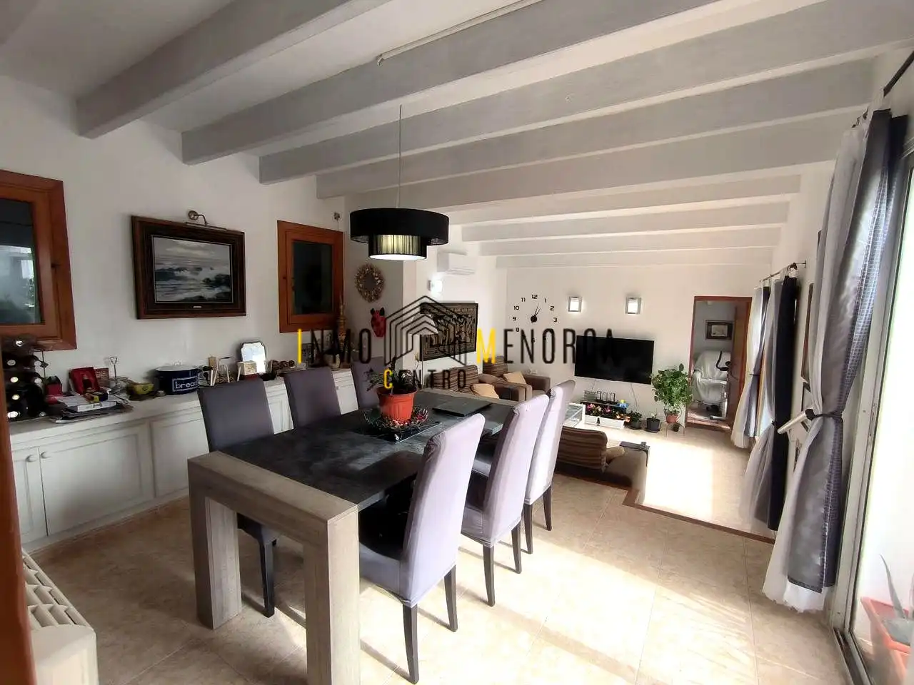 Sala d'estar de Casa o xalet en venda en Maó - Mahón amb Aire condicionat, Jardí privat i Terrassa