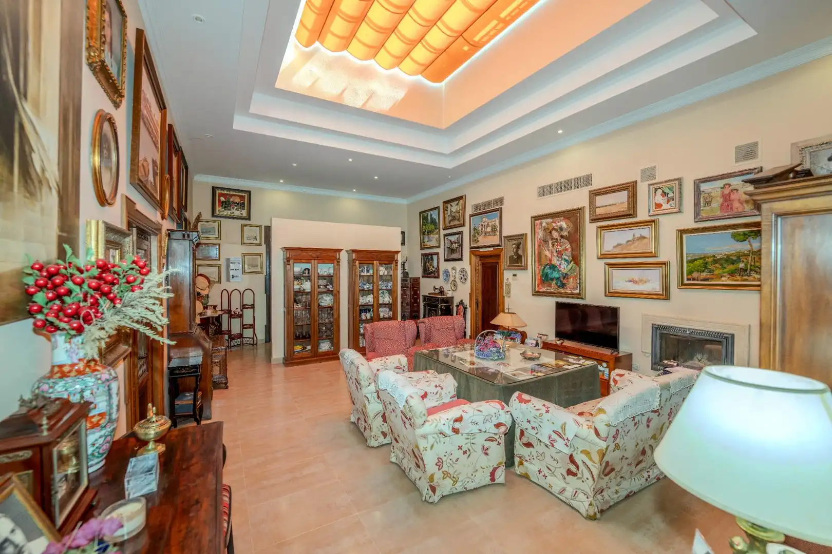 Wohnzimmer von Country house zum Verkauf in Ayamonte mit Klimaanlage, Heizung und Privatgarten