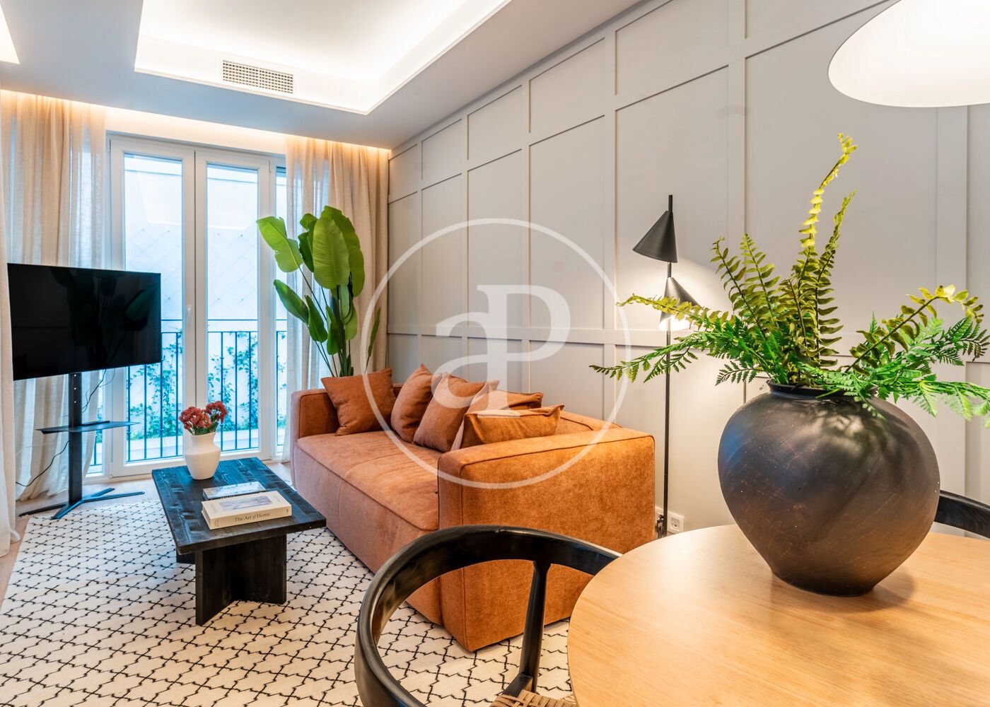 Living room of Flat to rent in  Madrid Capital  with Air Conditioner, Heating and Terrace