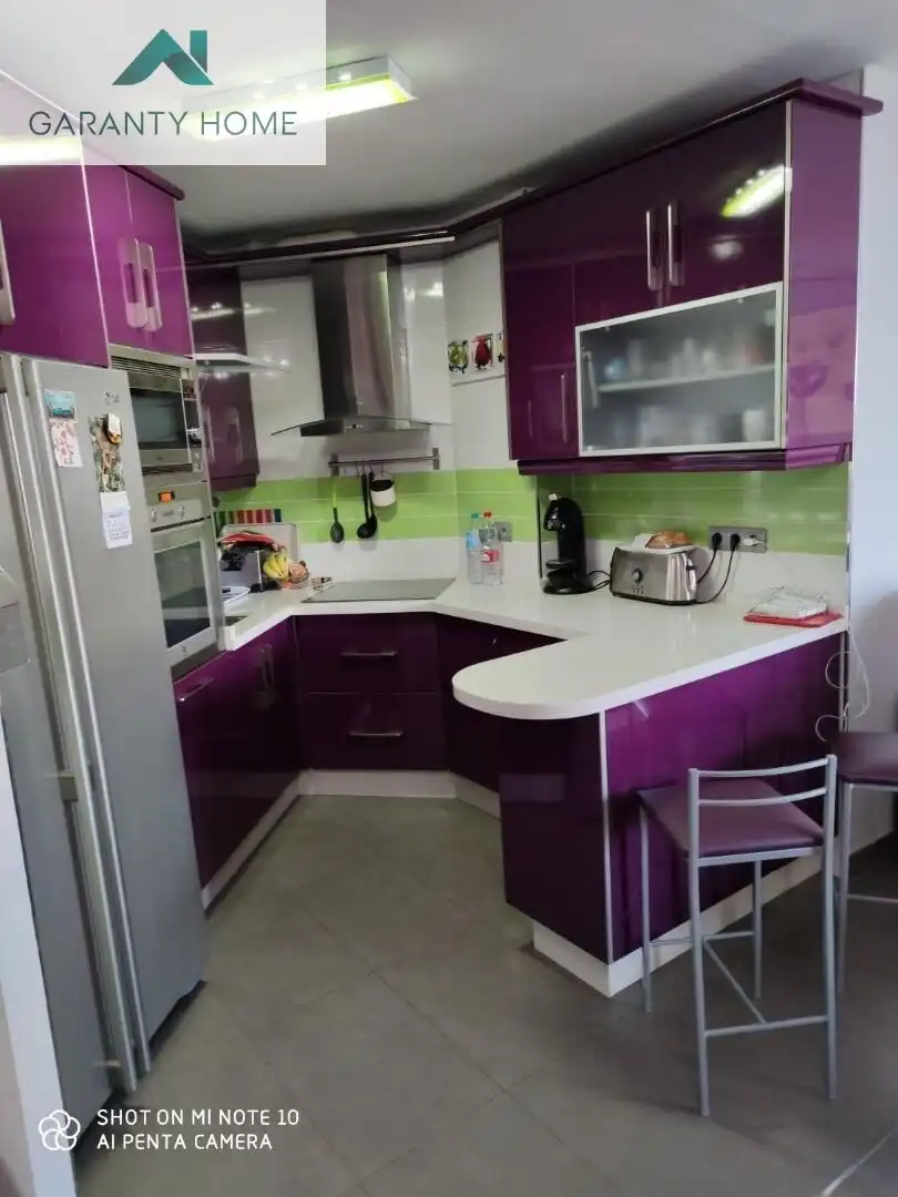 Cocina de Piso de alquiler en Torremolinos con Aire acondicionado, Jardín privado y Terraza