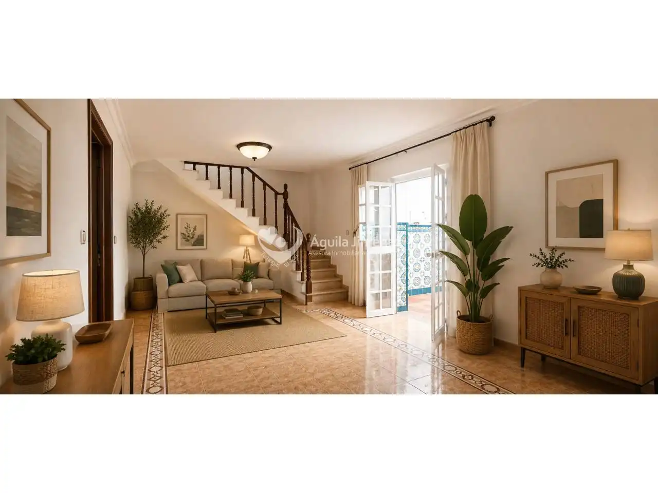 Sala de estar de Casa adosada en venta en Alcalá de Guadaira con Calefacción, Terraza y Piscina