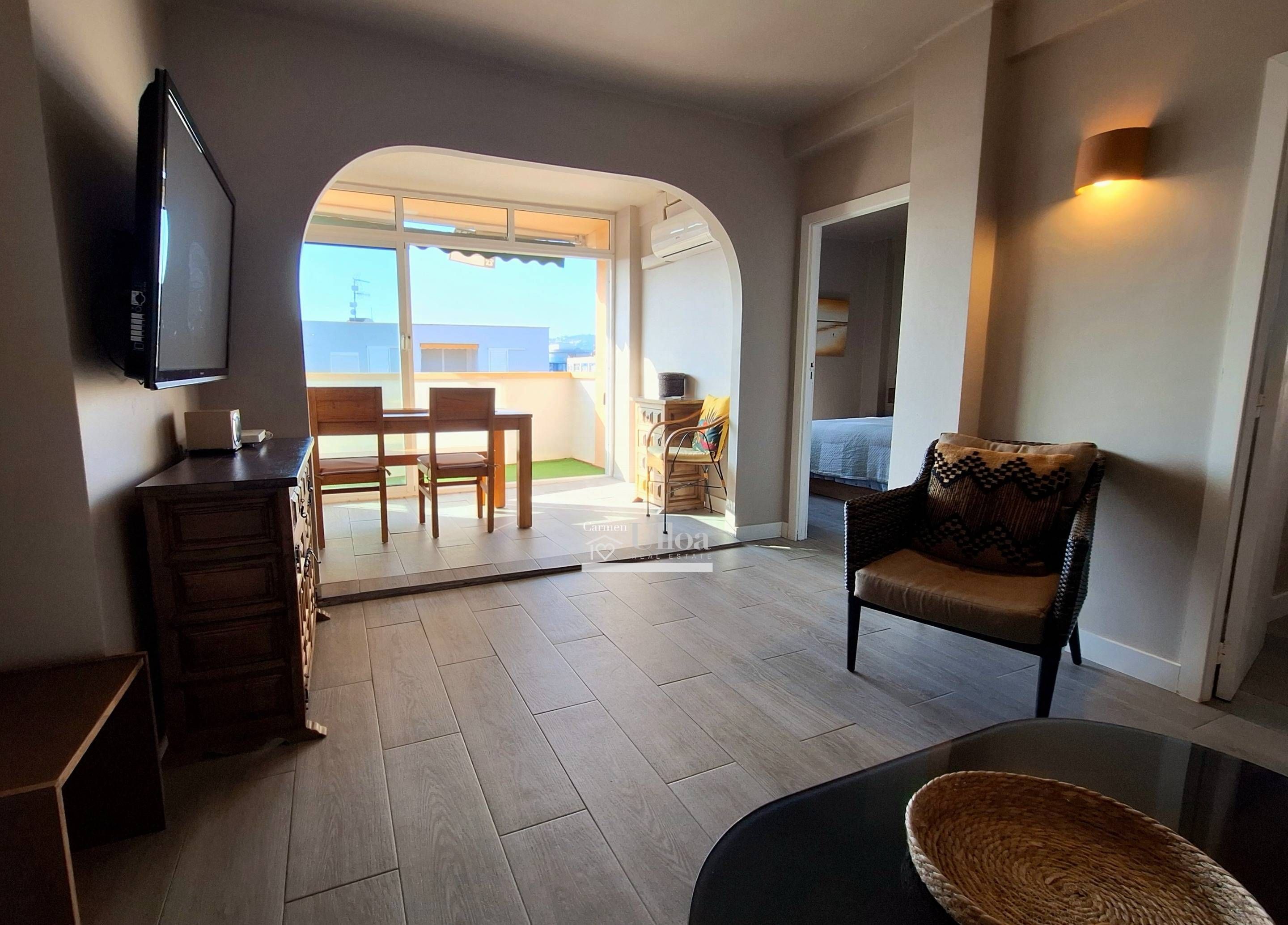 Sala d'estar de Apartament en venda en Jávea / Xàbia amb Aire condicionat, Calefacció i Jardí privat