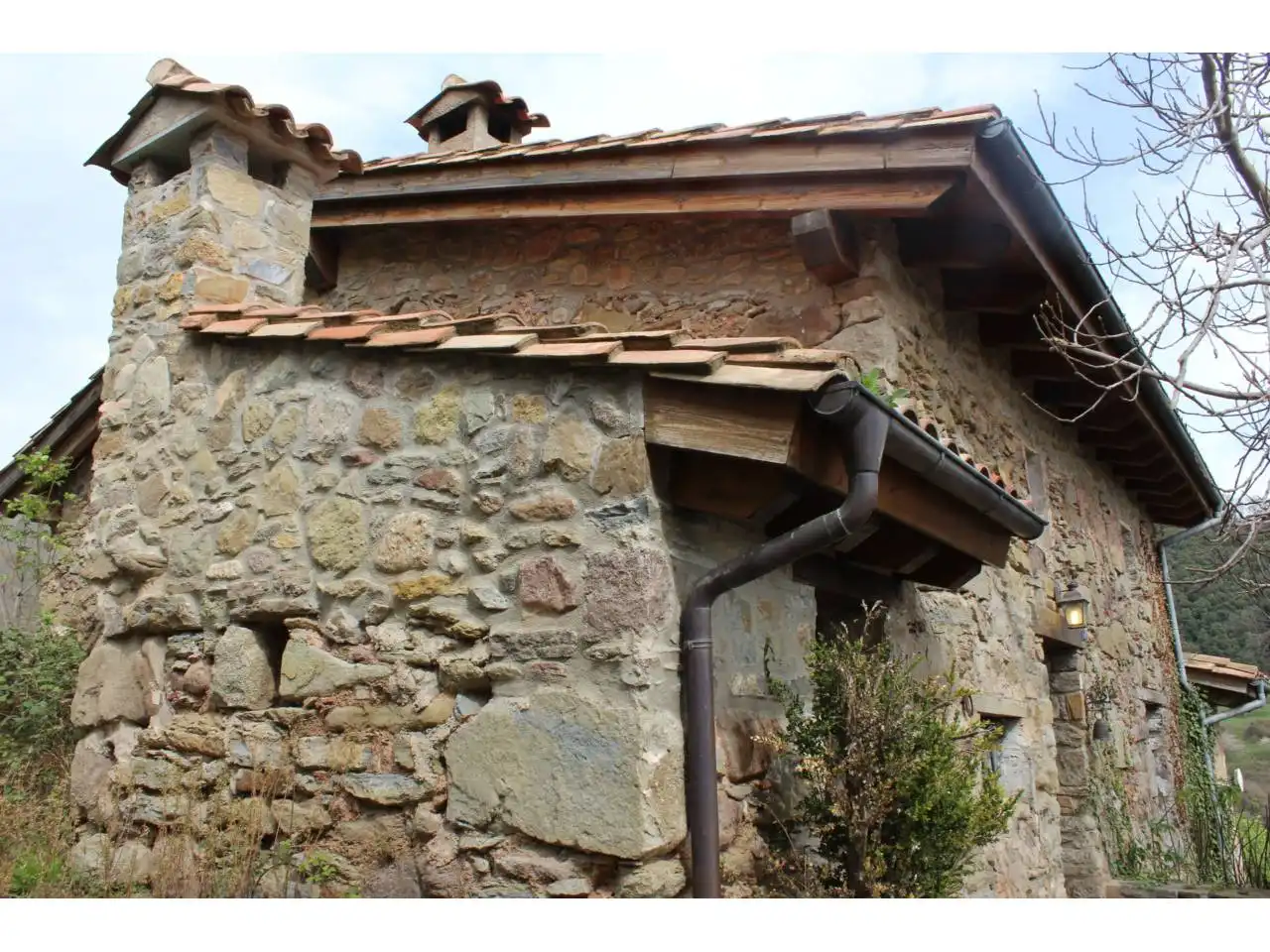 Vista exterior de Finca rústica en venda en Riudaura amb Calefacció