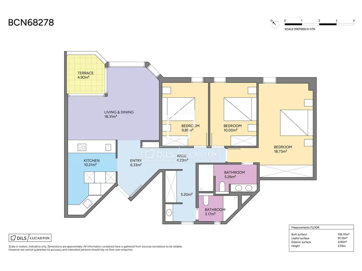 Wohnung zum Verkauf in Barcelona mit Heizung, Terrasse und Abstellraum