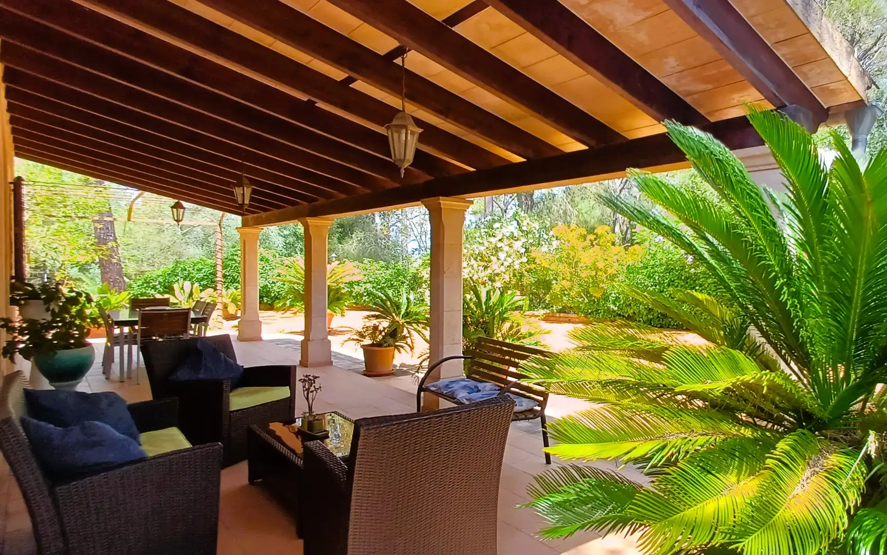 Terraza de Finca rústica de alquiler en Costitx con Aire acondicionado, Calefacción y Jardín privado
