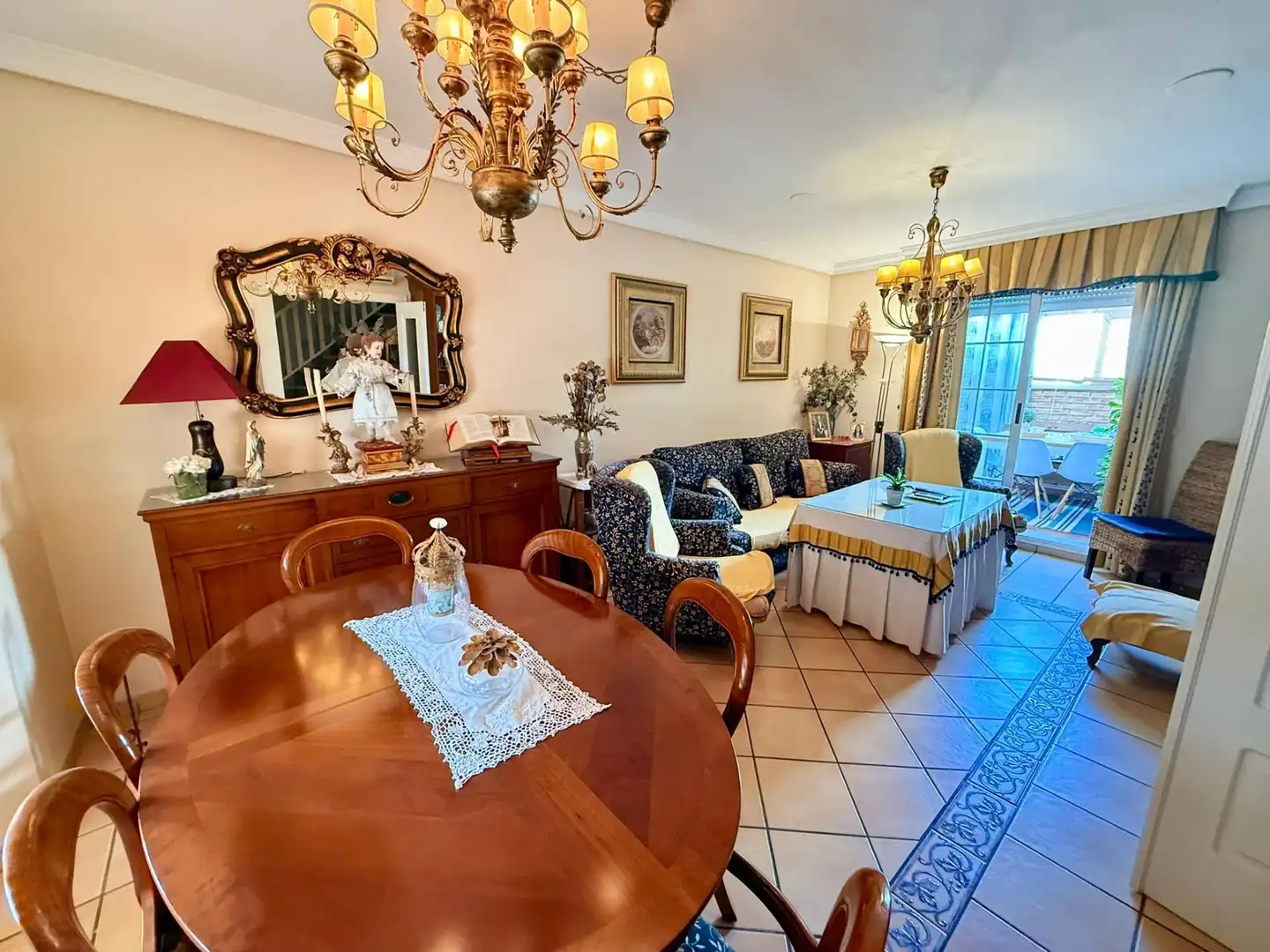 Dining room of Detached homes for sale in Roquetas de Mar  with Air Conditioner, Balcony and Community pool