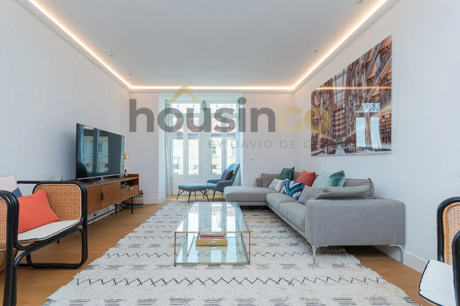 Wohnzimmer von Wohnung zur Miete in Madrid mit Klimaanlage, Heizung und Abstellraum
