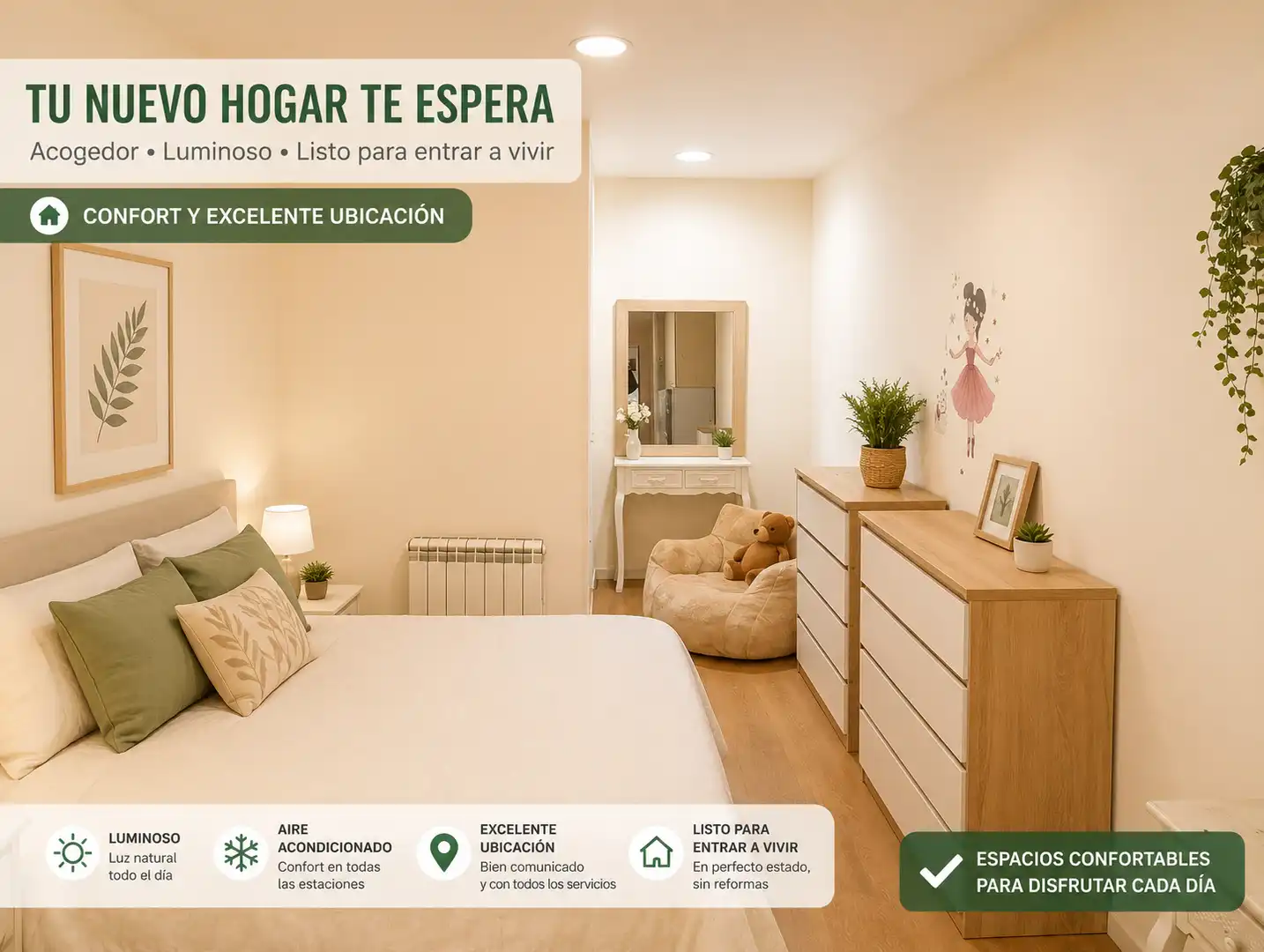 Habitación de Piso en venta en Madrid con Aire acondicionado, Calefacción y Jardín privado