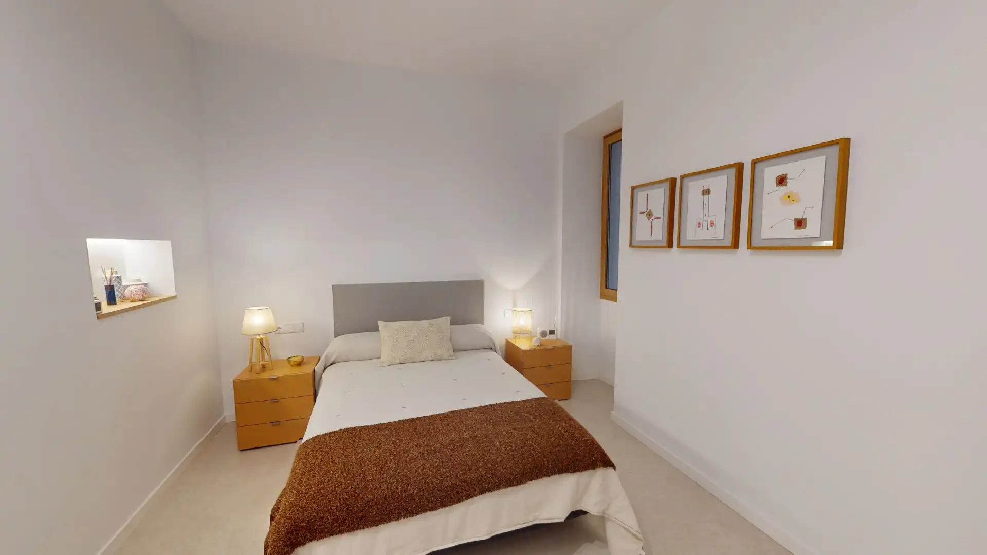 Schlafzimmer von Wohnung zum Verkauf in Alicante / Alacant mit Klimaanlage, Privatgarten und Abstellraum