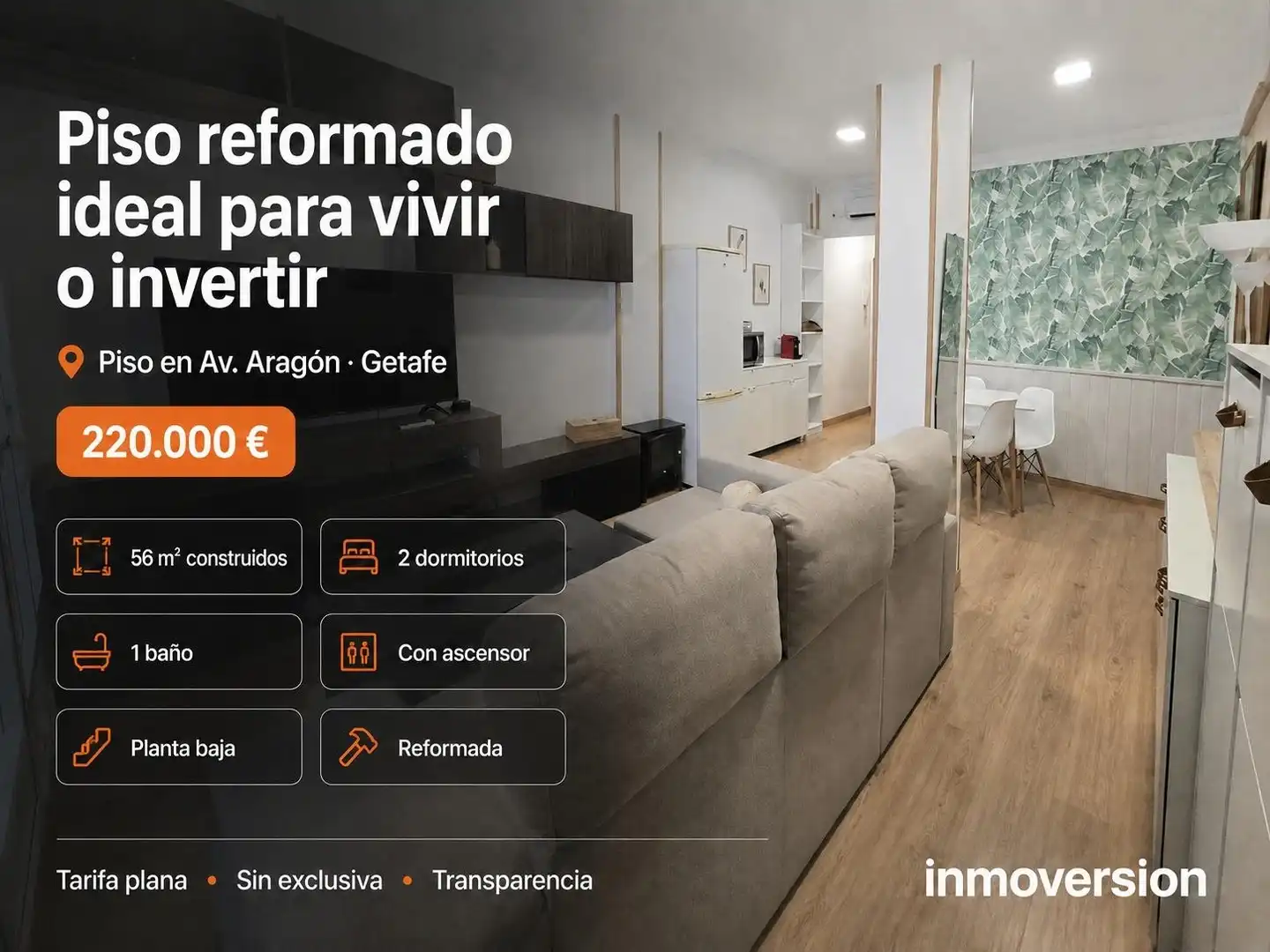 Sala d'estar de Planta baixa en venda en Getafe amb Aire condicionat i Terrassa