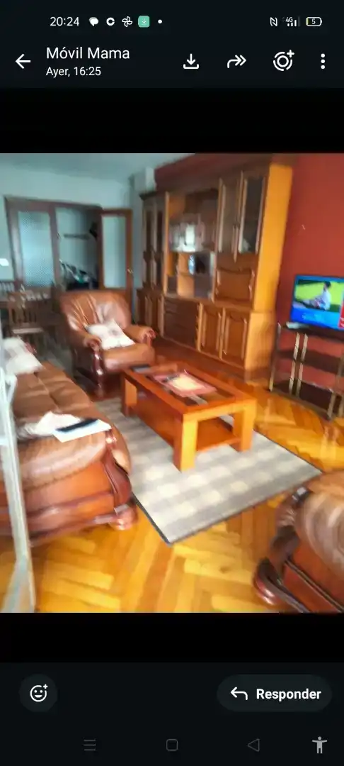 Sala de estar de Piso para compartir en Vigo  con Parquet, Amueblado y Horno