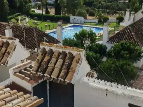 Exterior view of Flat for sale in Mijas  with Air Conditioner, Terrace and Swimming Pool