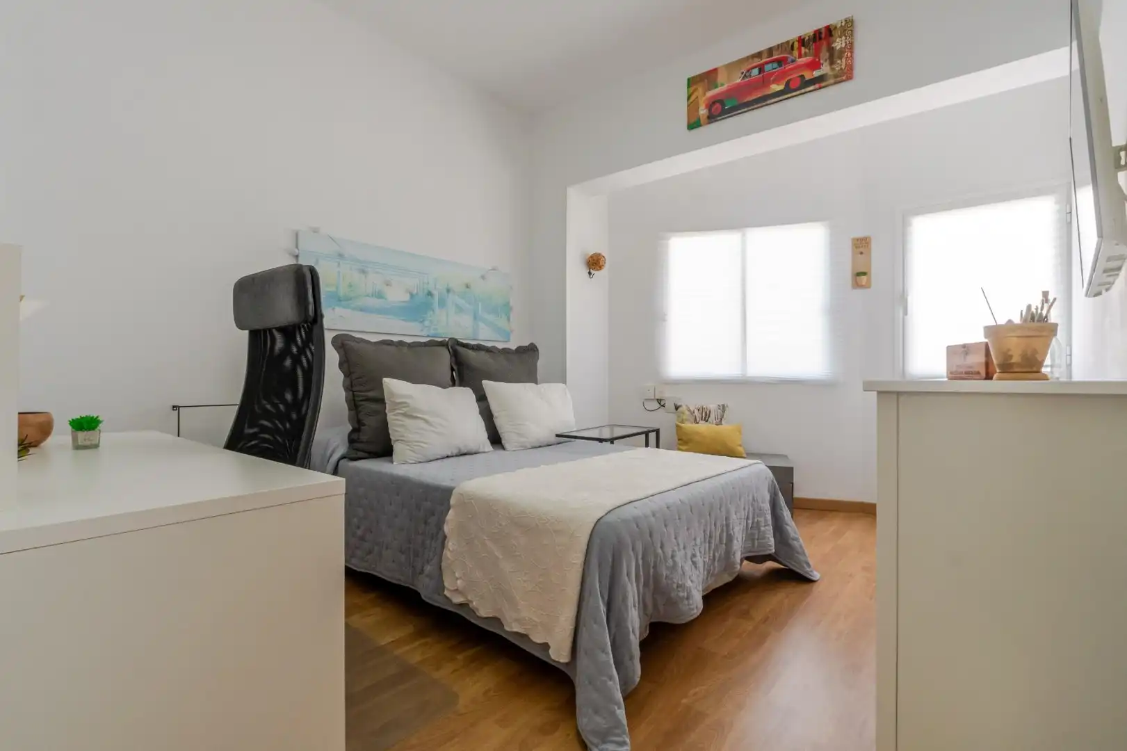 Schlafzimmer von Wohnung zum Verkauf in Las Palmas de Gran Canaria mit Parkett, Abstellraum und Möbliert