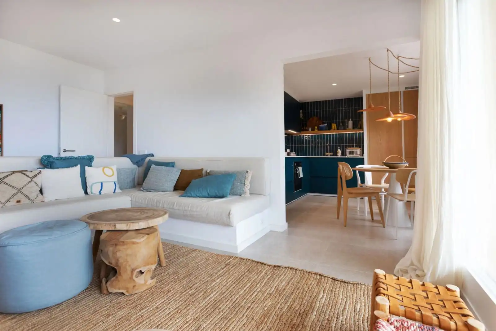 Wohnzimmer von Wohnungen zum Verkauf in Palafrugell mit Heizung, Terrasse und Möbliert