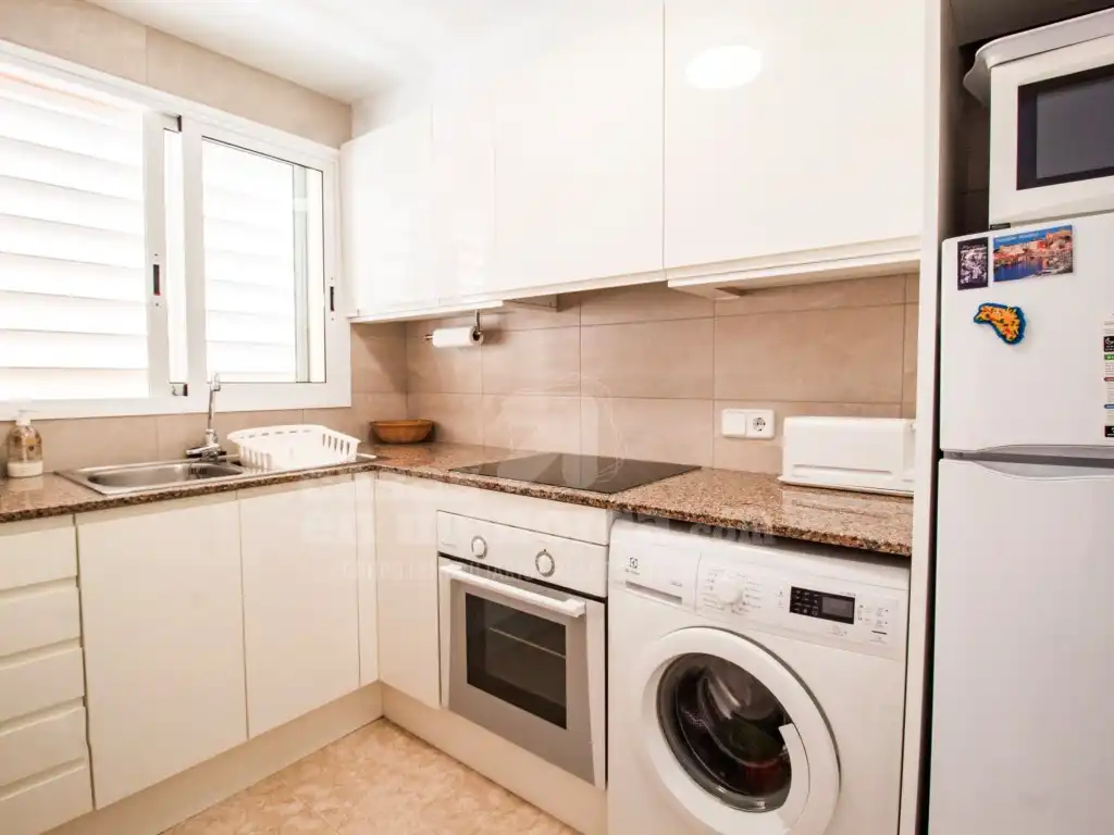 Kitchen of Apartments for sale in Es Castell  with Air Conditioner, Terrace and Swimming Pool