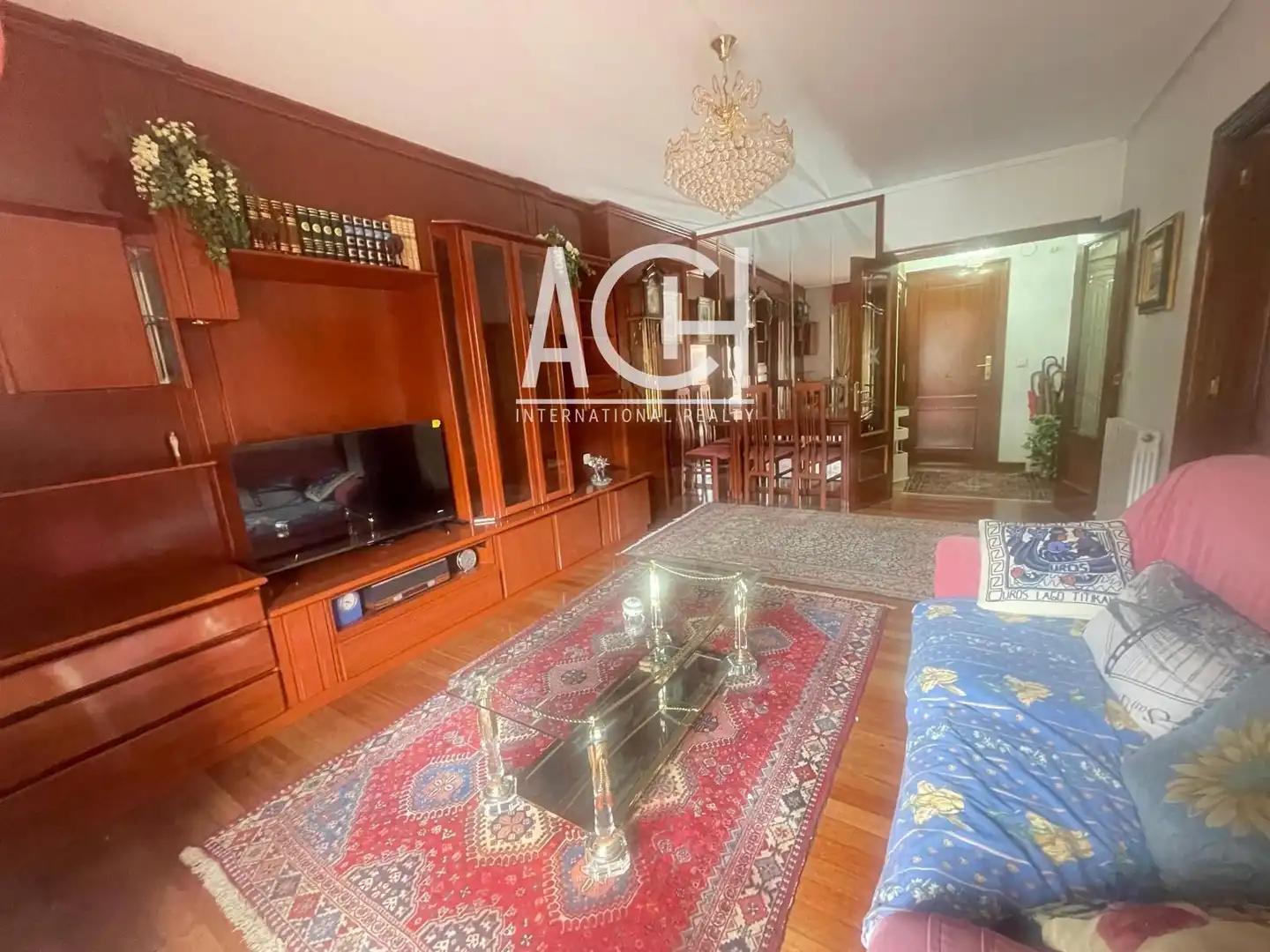 Wohnzimmer von Wohnung zum Verkauf in Bilbao  mit Heizung, Parkett und Terrasse