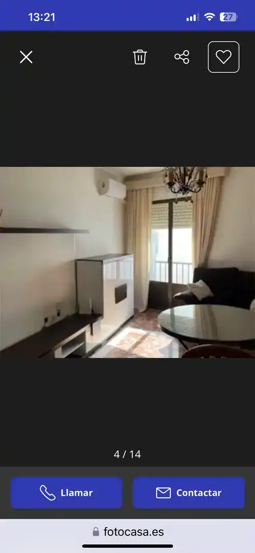 Living room of Flat for rent in Llerena  with Air Conditioner, Furnished and Balcony