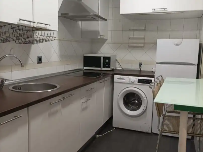 Kitchen of Flat for sale in  Madrid Capital  with Air Conditioner and Balcony